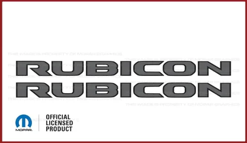 Vista 11 de Rubicon Hood - Calcomanía de vinilo para Jeep Rubicon/Gladiator JL/JT (2018-2024) 392 bronce con contorno negro F392BO (juego de 2) FJ5H2
