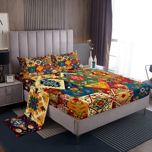 Vista 41 de Erosebridal Juego de sábanas góticas de damasco para adultos, juego de sábanas victorianas antiguas, tamaño individual, sábanas góticas florales