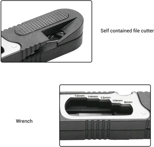 Vista 6 de Ratchet Wrench and Tire Lever Kit,Portable Bike Repair Tool Kit Bike Multitool Cycling Tool Kit for Bike Enthusiasts and Professional Repairers