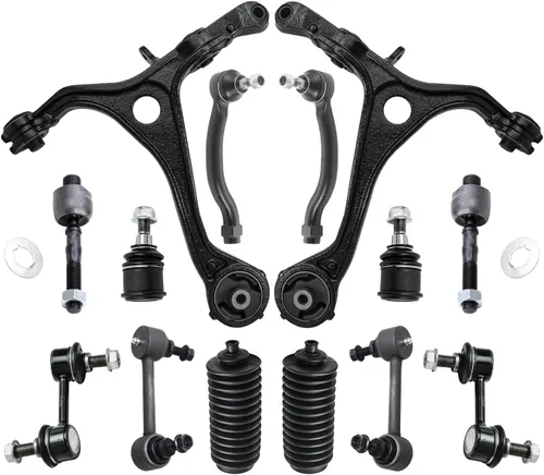 Vista 113 de Detroit Axle - Kit de suspensión frontal de 15 piezas para Jeep Grand Cherokee 99-04 1999 2000 2001 2002 2003 2004, brazos de control superior e