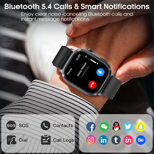 Vista 5 de AMOLED - Relojes inteligentes para hombres y mujeres, rastreador de actividad física con monitor de frecuencia cardíaca, estrés y sueño 24/7