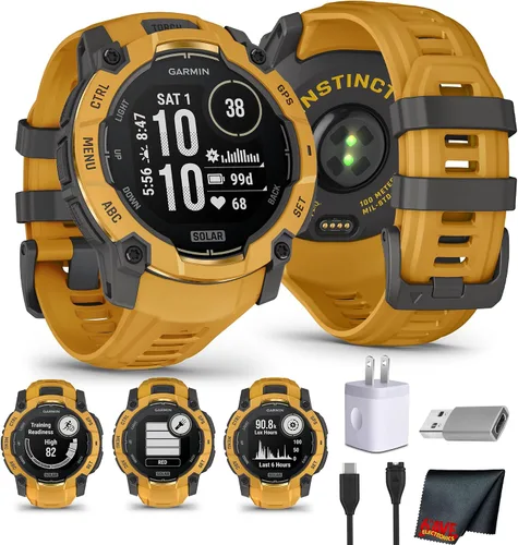 Vista 13 de Garmin Instinct 3 45mm, AMOLED, reloj inteligente GPS para exteriores, reloj inteligente táctico de fitness 24/7, 18 días de duración de batería