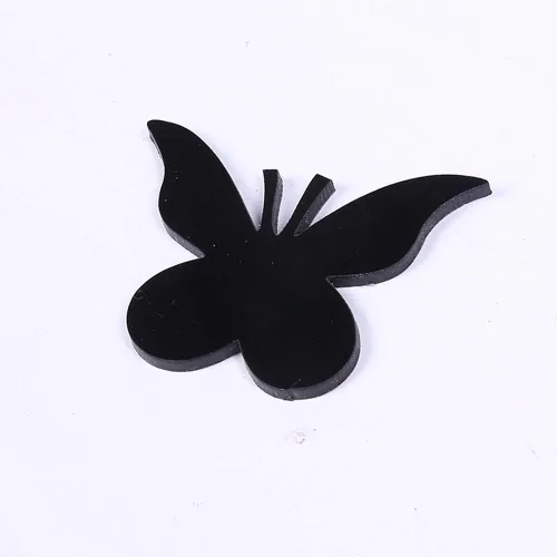 Vista 5 de Kit de reloj de pared grande sin marco, silencioso, sin tictac, 3D, moderno, con mariposas, para bricolaje, con número de espejo, calcomanías