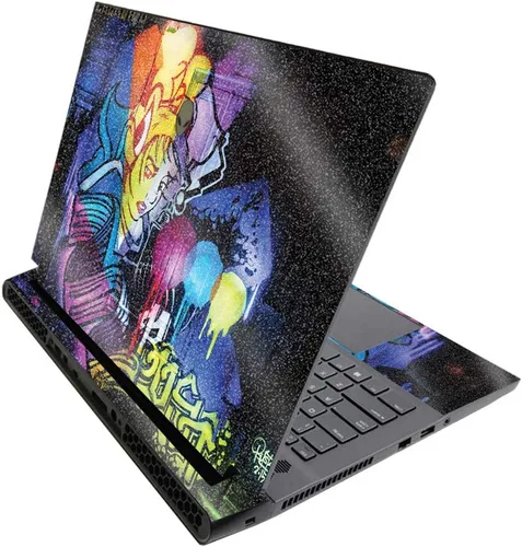 Vista 363 de MightySkins - Skin brillante con purpurina para Alienware M17 R3 (2020) y M17 R4 (2021) - Diversión de los años 90 Acabado duradero con purpurina
