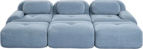 Vista 41 de Sofá comprimido moderno de espuma viscoelástica de 82 pulgadas, sofás seccionales grandes de 2 plazas para sala de estar, sofá modular Cloud que