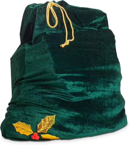 Vista 2 de Sunnywood Bolsa de regalo de Navidad de Papá Noel, 36 x 27 pulgadas, saco grande con cordón