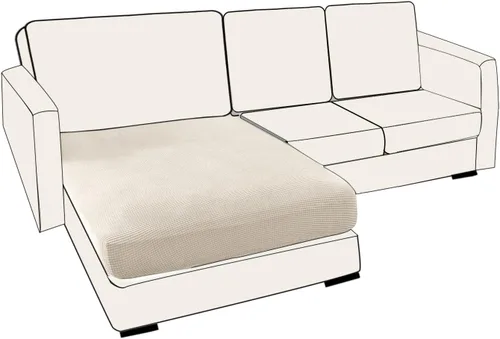 Vista 48 de UNBBRRL Fundas de cojín de asiento para sofá, elásticas, funda de cojín individual para sofá, fundas de cojín para sofá, fundas de héroe protegen