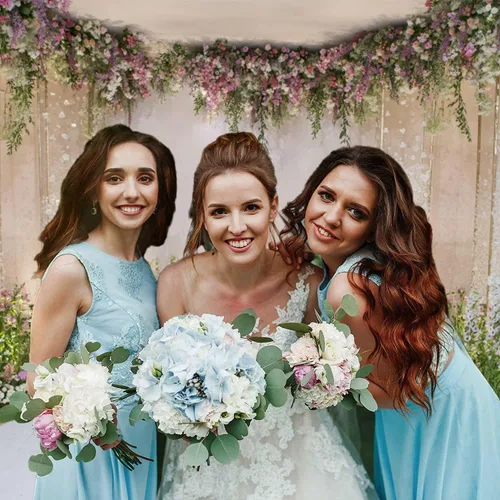 Vista 5 de Telón de fondo de fotografía de boda de 5 x 3 pies, telón de fondo de flores para despedida de soltera, propuesta de flores, telón de fondo
