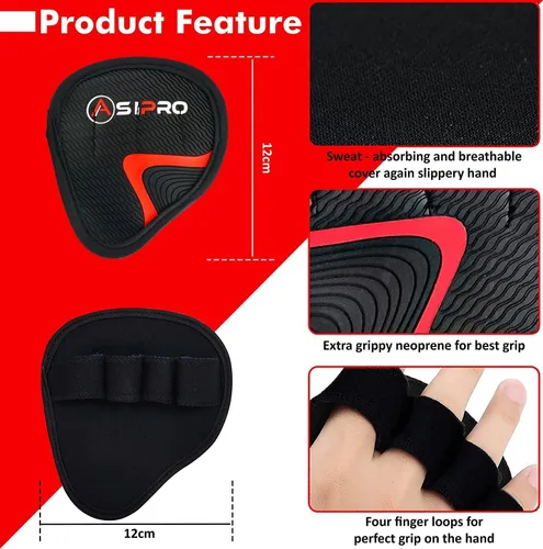 Vista 3 de Lifting Grips for Weight Lifting Alternative to Workout Gloves Women & Men Gift Gym Hand Grips Gym Grips Men & Women No Sweaty Gym Workout Gloves