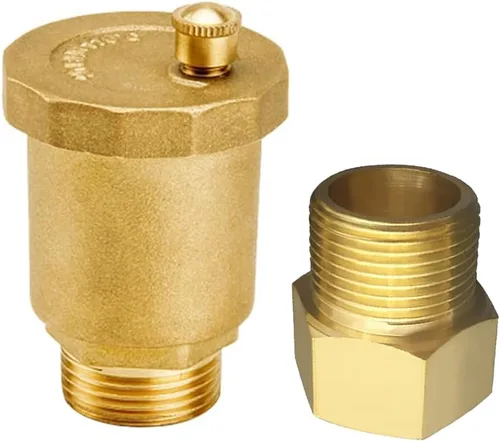 Vista 11 de Joywayus Kit de válvula de flotador automática de latón, válvula de ventilación de liberación de purga de aire de 1/2 "G hembra × 1/2 "NPT macho