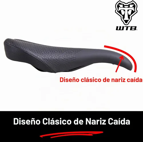 Vista 3 de WTB Pure Mountain Bike Seat (Saddle) - Thick All-Day Comfort Padding (2 Rail Options)