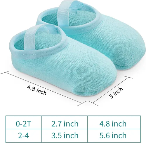 Vista 2 de 8 pares de calcetines gruesos antideslizantes para bebé con correa para bebés recién nacidos calcetines antideslizantes adecuados para niños y niñas