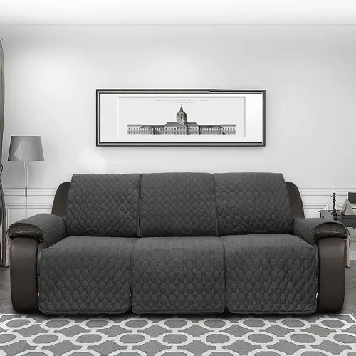 Vista 5 de RBSC Home Fundas de sofá reclinable de 30 pulgadas, fundas impermeables para sofás reclinables (gris oscuro, 30 pulgadas izquierda)