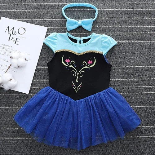 Vista 3 de CinheyU Disfraces de princesa para bebé, disfraz de cumpleaños, vestido tutú con diadema para Halloween, Navidad, fiestas