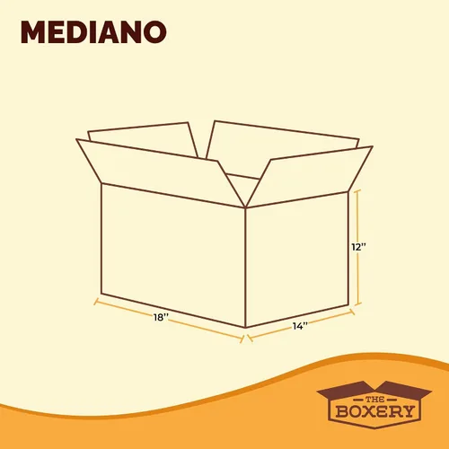 Vista 3 de The Boxery Cajas de mudanza 10 unidades medianas 18x14x12 pulgadas