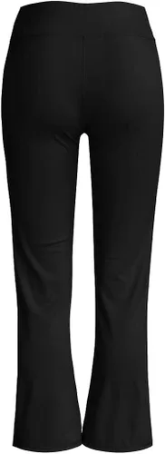 Vista 4 de OUDLLY Pantalones para mujer sólidos anchos pantalones delgados pantalones de yoga caderas pierna mujer casual deportes sueltos color pantalones