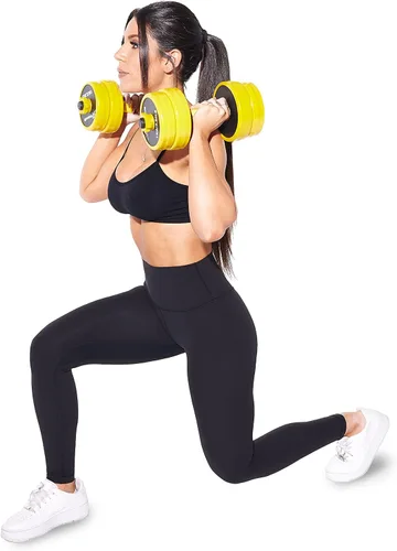 Vista 4 de ProsourceFit Juego de mancuernas y pesas ajustables, pesas libres 2 en 1, 44 libras, equipo de gimnasio en casa