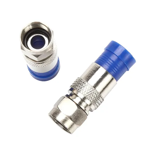 Vista 4 de RG6 - Adaptador coaxial de compresión tipo F para antena recta, paquete de 20