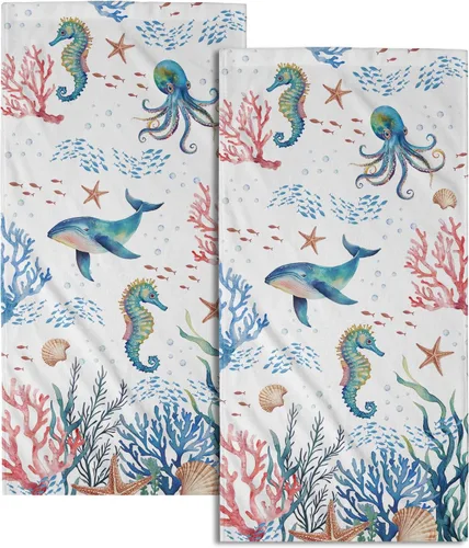 Vista 11 de Giwawa Juego de 2 toallas de mano con diseño de camión americano del 4 de julio, toallas de baño para el Día de la Independencia, suaves