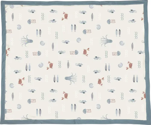 Vista 8 de Primitives by Kathy Manta de bebé, 29 x 35 pulgadas, azul - bosque