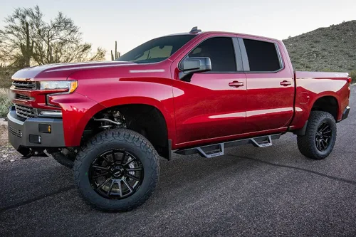 Vista 2 de Magnum RT Drop Steps - Estribos negros compatibles con Crew Cab 2019-2026 Silverado/Sierra 1500 y 2020-2026 2500/3500 HD