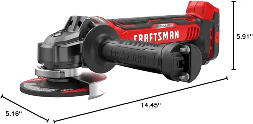 Vista 10 de CRAFTSMAN V20 - Amoladora angular inalámbrica de 4-1/2 pulgadas, solo herramienta (CMCG451B)