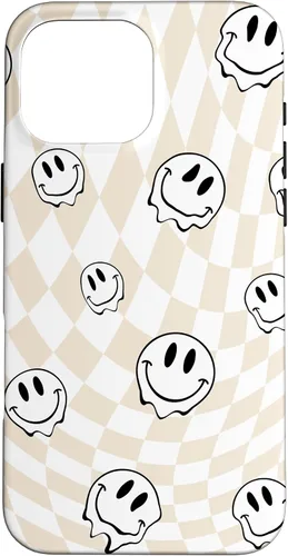Vista 19 de Retro Swirl - Carcasa para iPhone 17, diseño de cara sonriente feliz