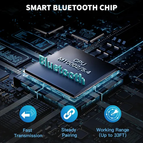 Vista 8 de Adaptador Bluetooth auxiliar portátil de 0.138 in de dientes azules adaptador auxiliar para coche 2 en 1 transmisor receptor inalámbrico Bluetooth