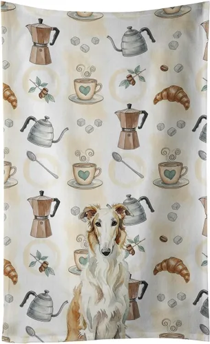 Vista 307 de Caroline's Treasures Afghan Hound - Toalla de cocina para barra de café, terciopelo frontal y lazo de algodón, lavable a máquina Sabueso afgano