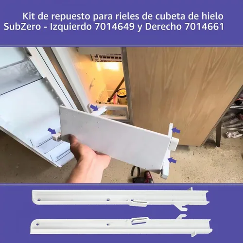 Vista 2 de Kit de repuesto para diapositivas de cubo de hielo Subzero - Izquierda 7014649, derecha 7014661