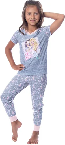 Vista 4 de INTIMO Barbie Unicorn Barbie Skipper - Conjunto de pijama para niña, Gris