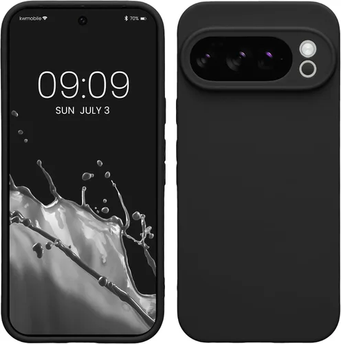 Vista 92 de kwmobile Funda compatible con Google Pixel 9 - Funda protectora delgada de TPU para teléfono - Acabado mate suave - Piedra antigua