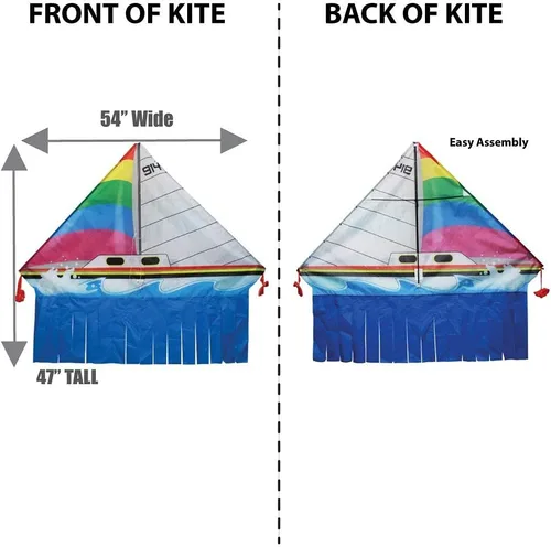 Vista 4 de WindNSun Delta Xt Wide Polyester Ripstop Velero Delta Kite, 54 pulgadas