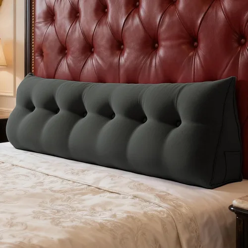 Vista 58 de WOWMAX - Almohada grande triangular con respaldo para cabecera, almohada de posicionamiento para lectura en forma de cuña, con funda extraíble