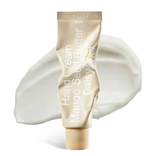 Vista 17 de hetras. Crema de manos con perfume Hinoki - Aroma fresco de ciprés Hidratante de manos coreano sutil perfumado con semilla de mango y manteca