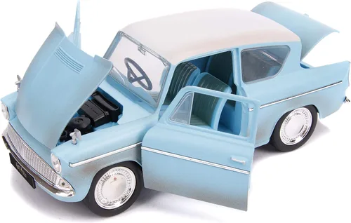 Vista 5 de Jada Harry Potter 1:24 1959 Ford Anglia - Coche fundido a presión y figura de Harry Potter de 2.75 pulgadas, juguetes para niños y adultos