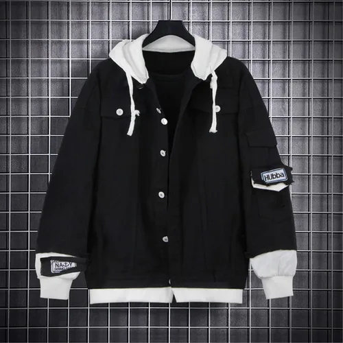 Vista 3 de GO2COSY Chaqueta vaquera casual con capucha Sudadera con capucha Fleeces Suéter Color C
