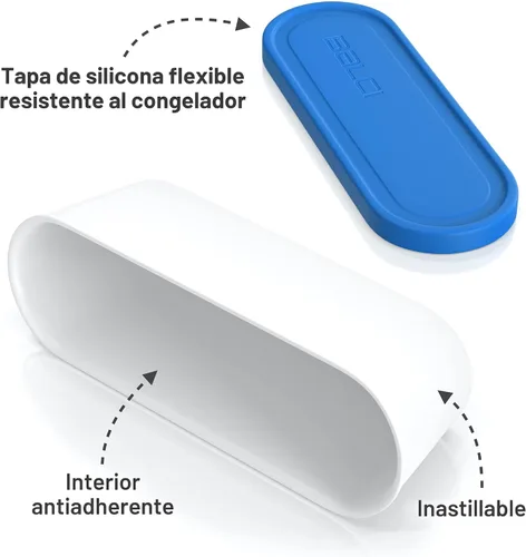 Vista 4 de BALCI Contenedor de helado - Tina congelador de 2 cuartos (azul)