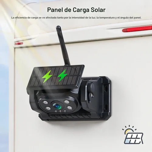 Vista 8 de Cámara magnética inalámbrica de respaldo, batería de 15000 mAh, recargable, impermeable, HD, solar, retrovisor, cámara de enganche Bluetooth