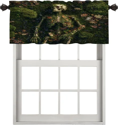 Vista 83 de Maritime Ocean Blackout Tier Curtains, Anchors Nautical Art Half Window Drapes for Kitchen with Rod Pocket,Room Darkening 2 Pack 26X24 Inches