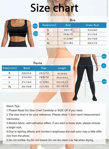 Vista 6 de ARTFREE Conjuntos de entrenamiento para mujer, 2 piezas, ropa de gimnasio, trajes de yoga, leggings de cintura alta sin costuras y brasier
