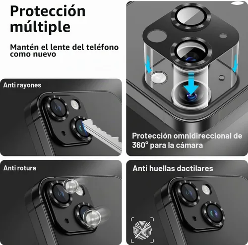 Vista 5 de Korecase para iPhone 14 / iPhone 14 Plus Protector de Lente de Cámara, Protector de Pantalla de Cámara de Vidrio Templado HD Antiarañazos, Película