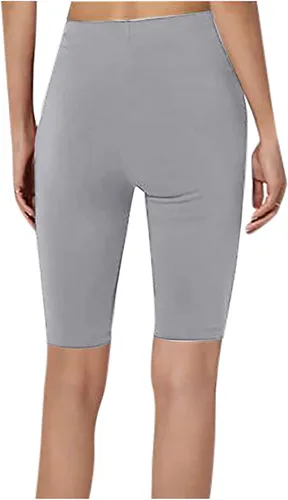 Vista 4 de Leggings capri para mujer, estilo casual, hasta la rodilla, pantalones de yoga de cintura alta, pantalones de yoga suaves y cortos