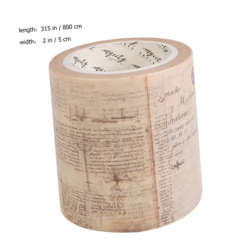 Vista 3 de 2 rollos de calcomanías decorativas para álbumes de recortes, cinta washi multiusos, cinta autoadhesiva, cinta adhesiva de papel gótico, cinta