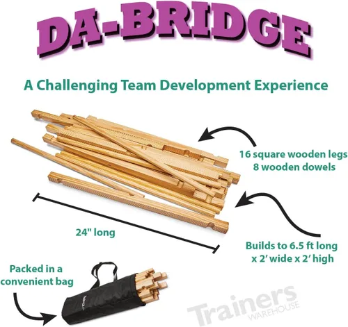 Vista 4 de Trainers Warehouse The Davinci Bridge Team Challenge - DaBridge™ Una divertida actividad de colaboración y formación de equipos Construye un