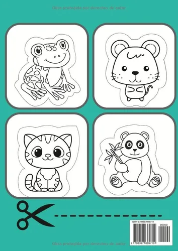 Vista 2 de Libro para APRENDER A RECORTAR Aprender a recortar para niños ( Principiantes) Aprender a usar las tijeras, niños a partir de 3 años.Libro