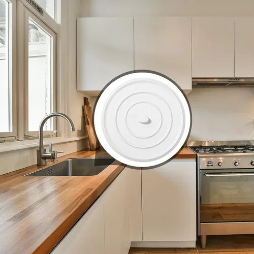 Vista 7 de Tapón de drenaje universal de 4.3 pulgadas, tapa de drenaje de fregadero, cubierta de drenaje de silicona para cocina, baños, accesorios