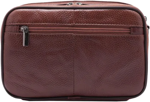 Vista 4 de Vidlea Bolso bandolera de cuero genuino para hombre, bolso de mensajero, organizador de chequera