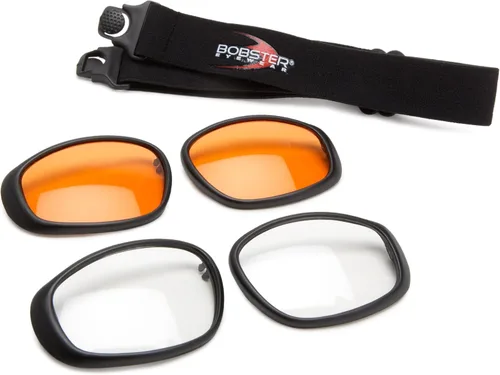 Vista 7 de Bobster SL3096 Sport and Street Prescription Ready - Gafas de sol, montura negra, 3 lentes (ahumadoámbar y transparente), talla única