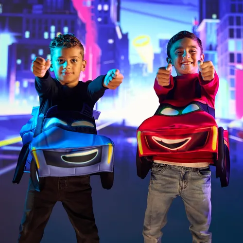 Vista 5 de Disguise Disfraz de vehículo Redbird 3D, accesorio oficial de Batwheels para niños, hasta talla 6